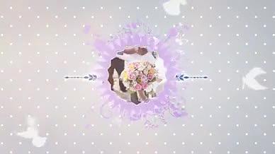 唯美浪漫紫人节爱情婚礼相册AE模板视频的预览图